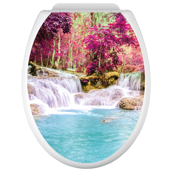 Toilet seat sticker - Waterfalls