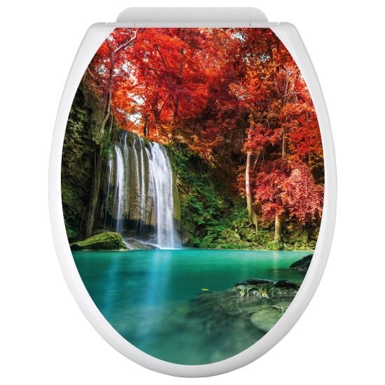 Toilet seat sticker - Waterfalls