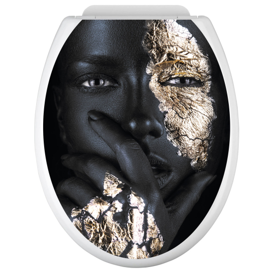 Toilet seat sticker - Woman Portrait