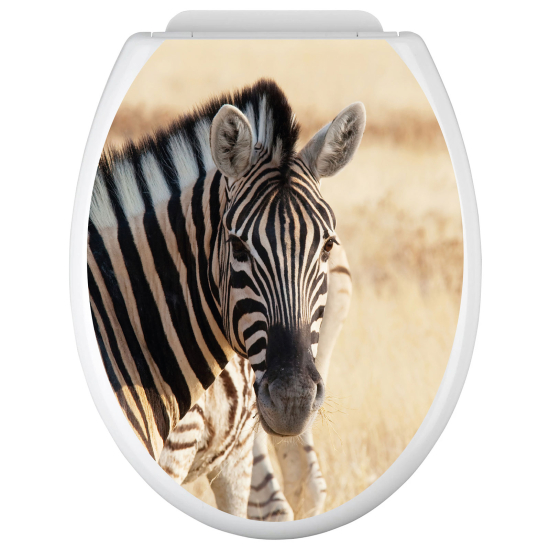 Toilet seat sticker - Zebra