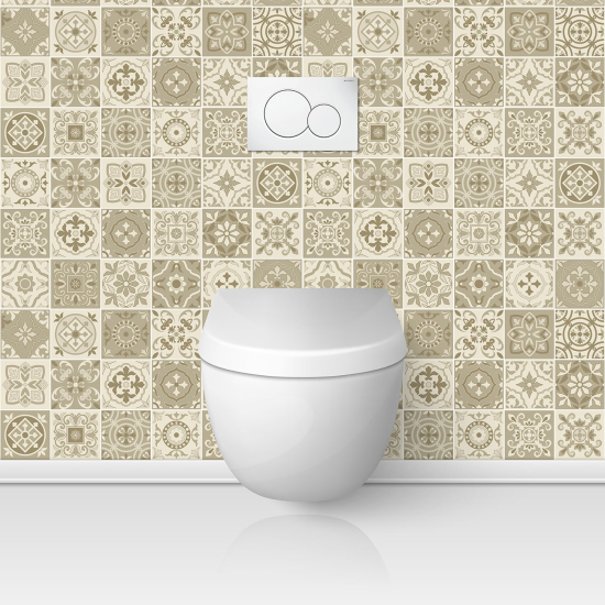 Toilets Self Adhesive - Cement tile effect