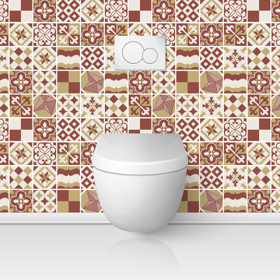 Toilets Self Adhesive - Cement tile effect