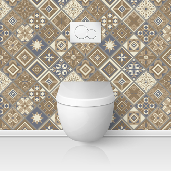 Toilets Self Adhesive - Cement tile effect