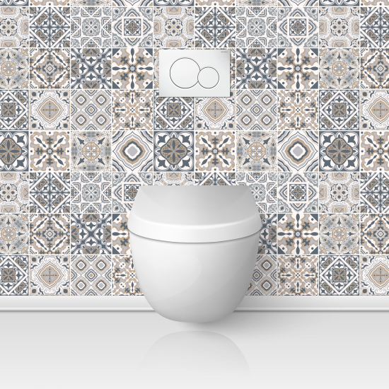 Toilets Self Adhesive - Cement tile effect