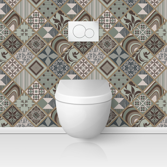 Toilets Self Adhesive - Cement tile effect