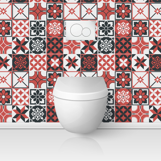 Toilets Self Adhesive - Cement tile effect