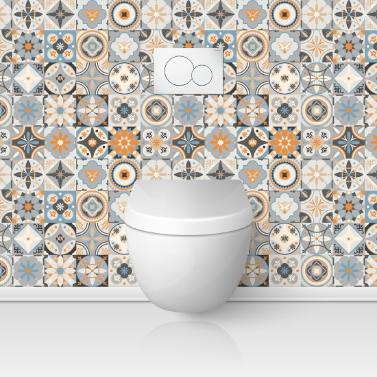 Toilets Self Adhesive - Cement tile effect