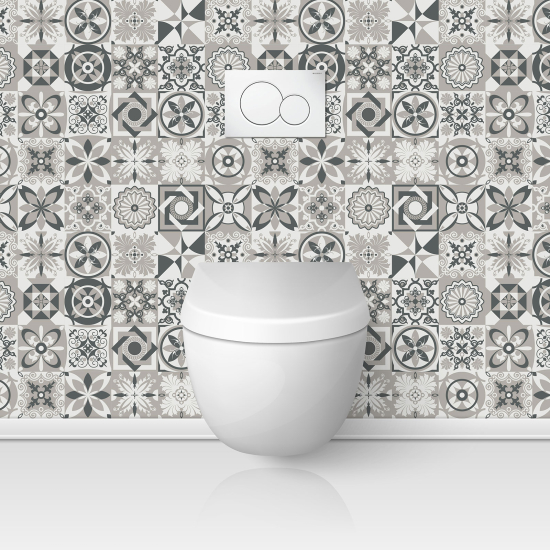 Toilets Self Adhesive - Cement tile effect