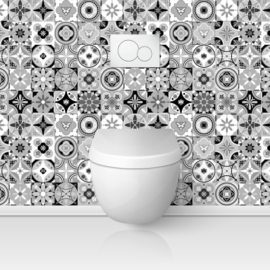 Toilets Self Adhesive - Cement tile effect