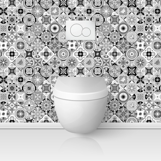 Toilets Self Adhesive - Cement tile effect