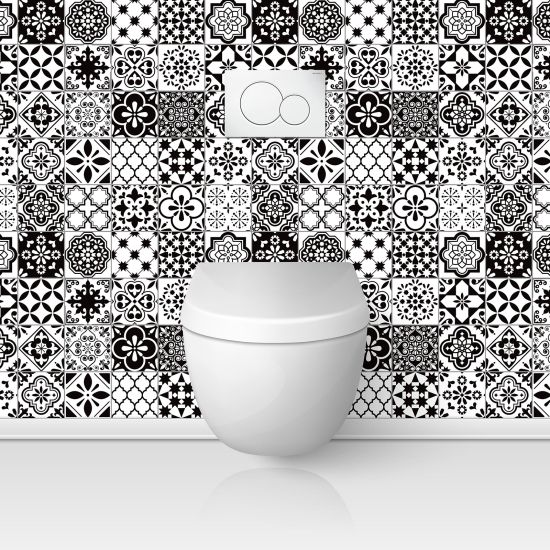 Toilets Self Adhesive - Cement tile effect