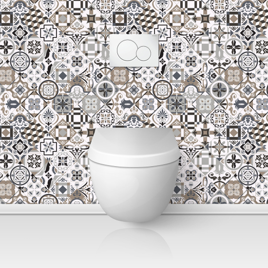 Toilets Self Adhesive - Cement tile effect