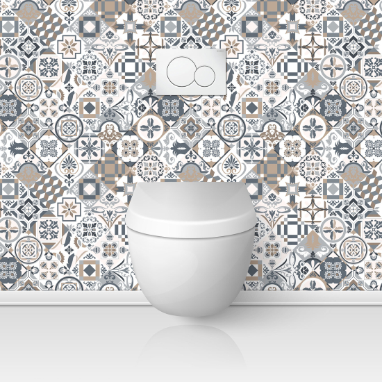 Toilets Self Adhesive - Cement tile effect