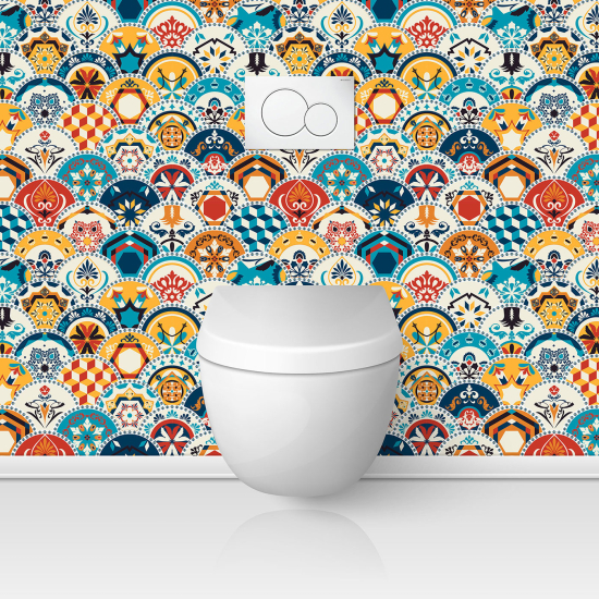 Toilets Self Adhesive - Cement tile effect