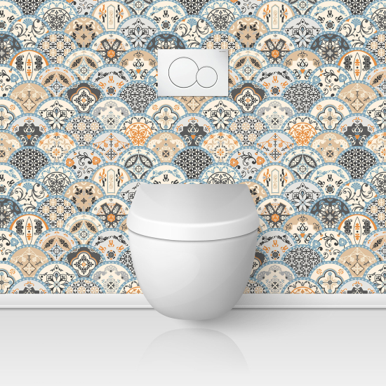 Toilets Self Adhesive - Cement tile effect