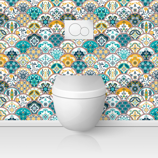 Toilets Self Adhesive - Cement tile effect