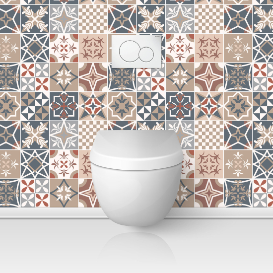 Toilets Self Adhesive - Cement tile effect