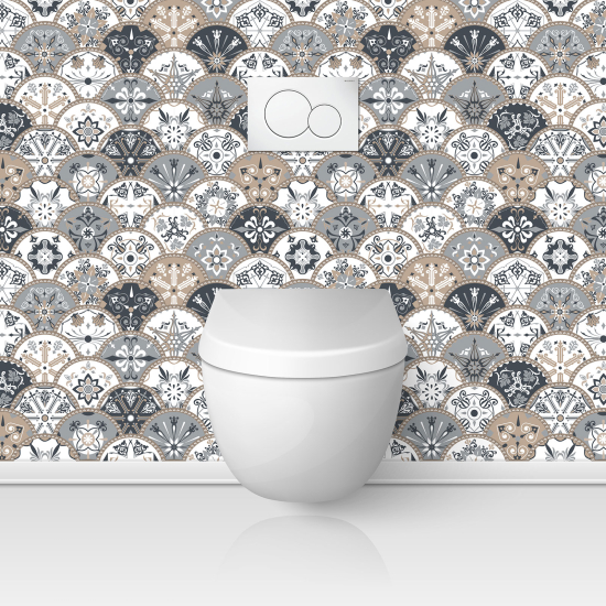 Toilets Self Adhesive - Cement tile effect