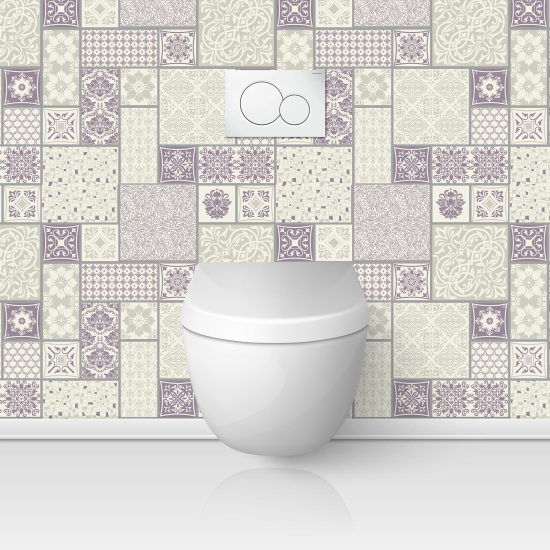 Toilets Self Adhesive - Cement tile effect