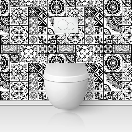 Toilets Self Adhesive - Cement tile effect