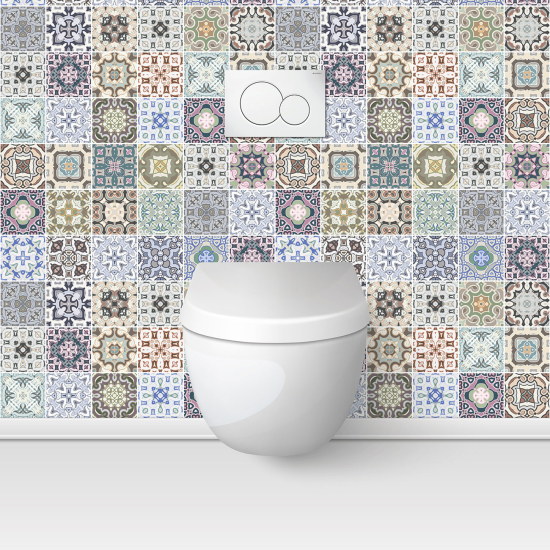 Toilets Self Adhesive - Cement tile effect