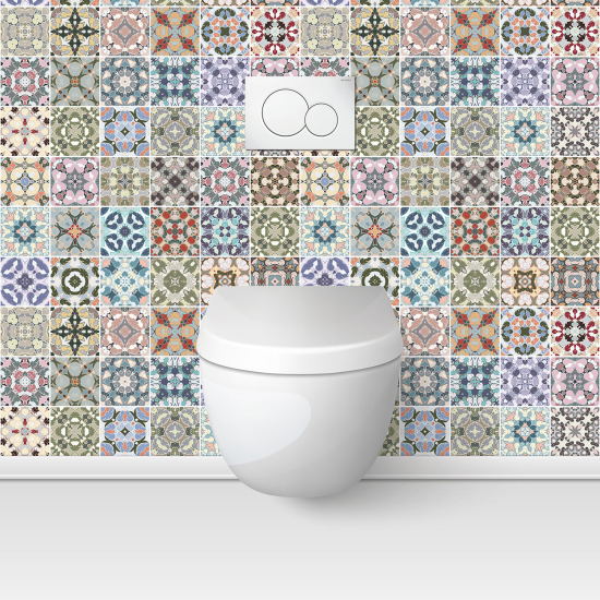 Toilets Self Adhesive - Cement tile effect