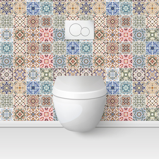 Toilets Self Adhesive - Cement tile effect