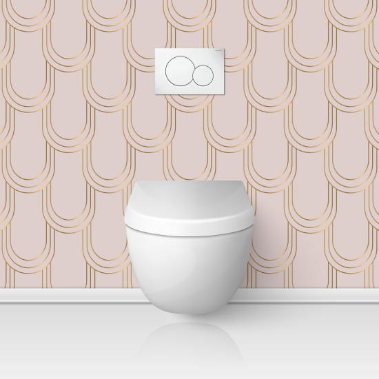 Toilets Self Adhesive - Elegant pattern