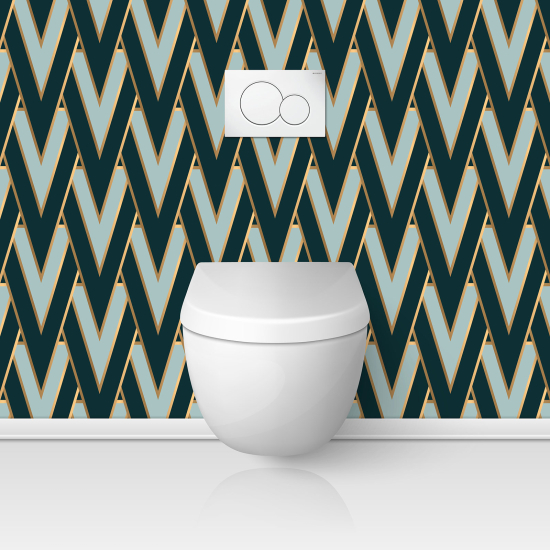 Toilets Self Adhesive - Elegant pattern