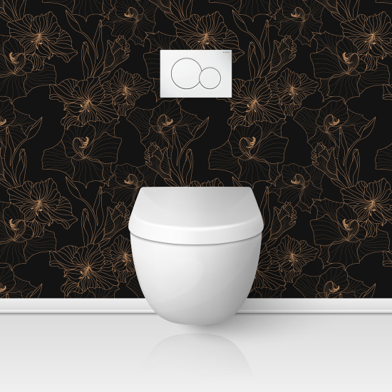 Toilets Self Adhesive - Flowers