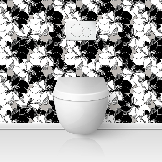 Toilets Self Adhesive - Flowers