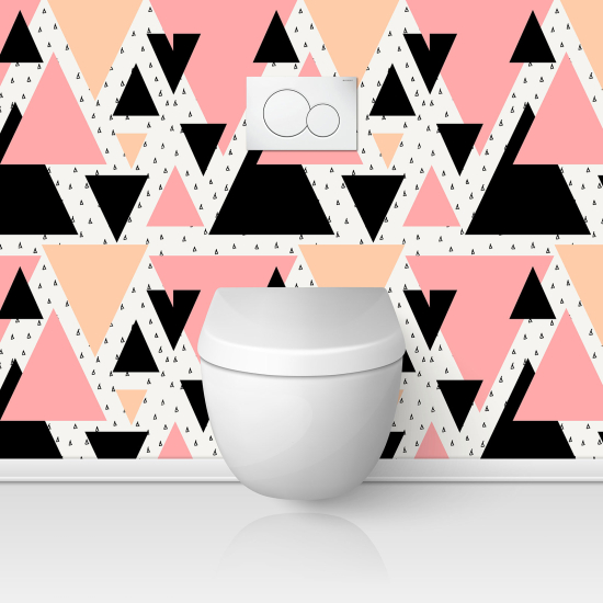 Toilets Self Adhesive - Geometric Pattern