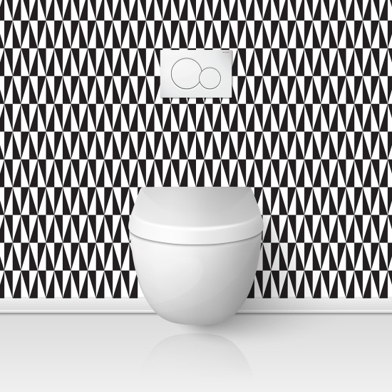 Toilets Self Adhesive - Geometric pattern