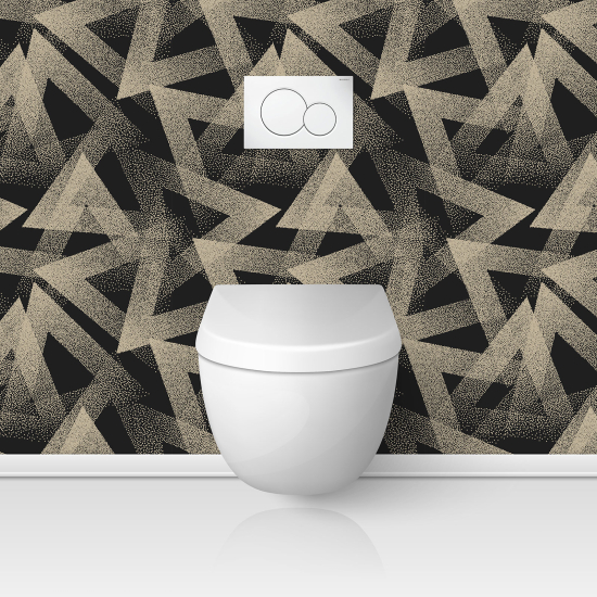 Toilets Self Adhesive - Geometric pattern