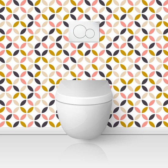 Toilets Self Adhesive - Geometric pattern