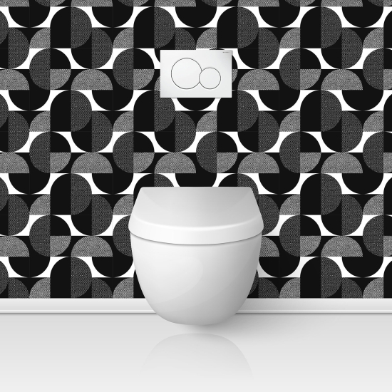 Toilets Self Adhesive - Geometric pattern