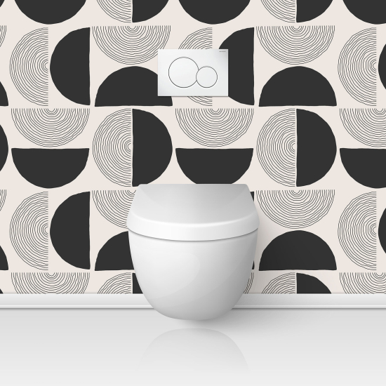 Toilets Self Adhesive - Geometric pattern