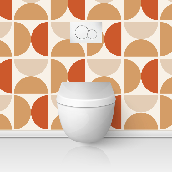 Toilets Self Adhesive - Geometric pattern