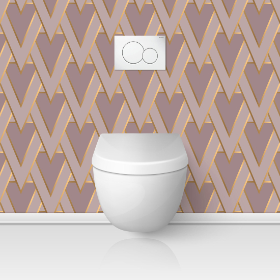 Toilets Self Adhesive - Geometric pattern