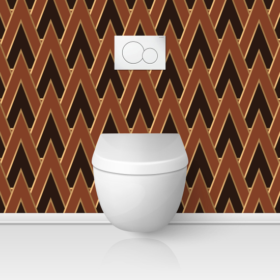 Toilets Self Adhesive - Geometric pattern