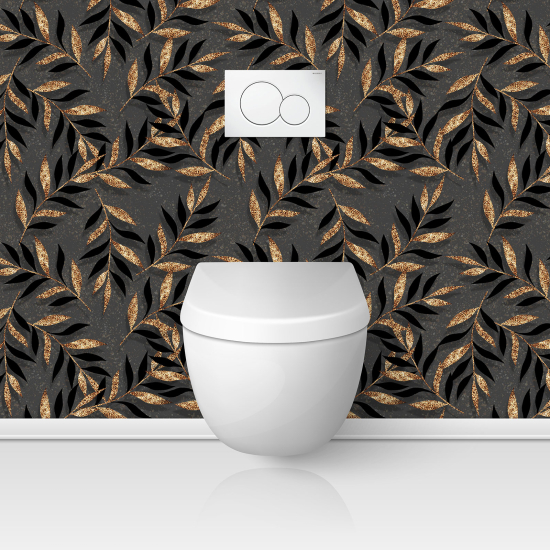 Toilets Self Adhesive - Leaves