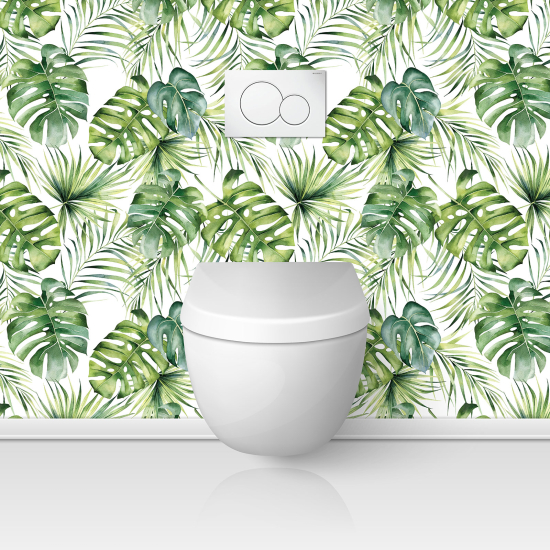 Toilets Self Adhesive - Leaves