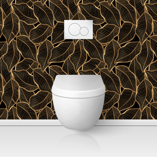 Toilets Self Adhesive - Leaves