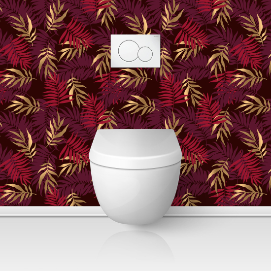 Toilets Self Adhesive - Leaves