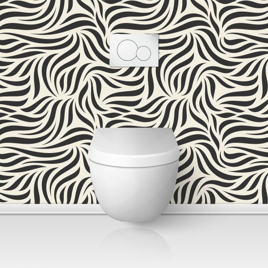 Toilets Self Adhesive - Zebra pattern