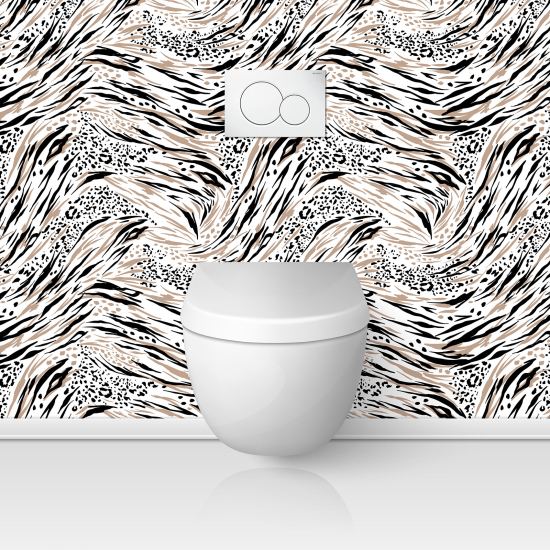 Toilets Self Adhesive - Zebra Pattern