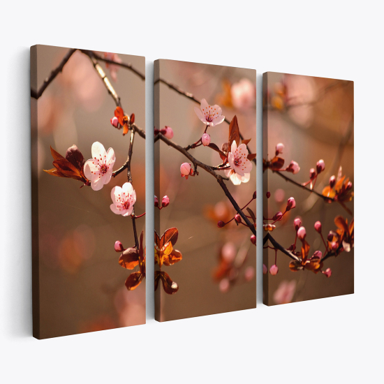 Triptych Canvas Prints - Cherry Blossoms