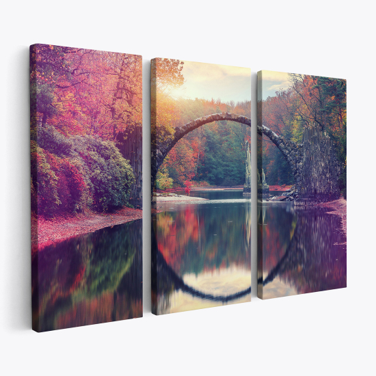 Triptych Canvas Prints - Devil's Bridge