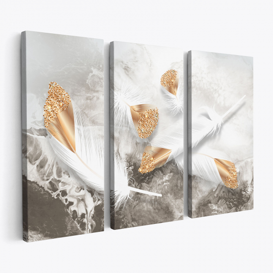 Triptych Canvas Prints - Feathers