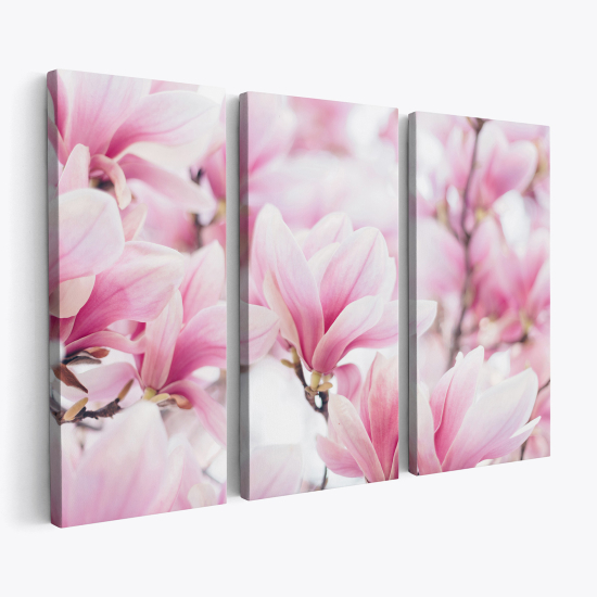 Triptych Canvas Prints - Flowers